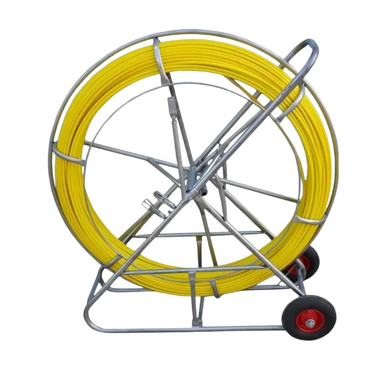 Fiberglass duct rodder  11mm 300m with wheels